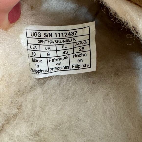 UGG Men’s Ascot Corduroy II Chestnut Sheepskin Suede Shearling Slippers Size 10 main image 9